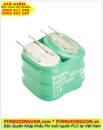 Pin sạc Varta 2x3/V150H (7.2v-150mAh), Pin sạc công nghiệp Varta 2x3/V150H (7.2v-150mAh)